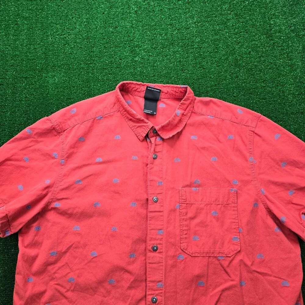 The North Face Shirt Mens XL Red Button Up Short Sleeve Hiking Summer‎ Casual